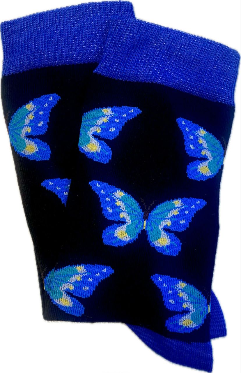 Pillangó mintás bokazokni