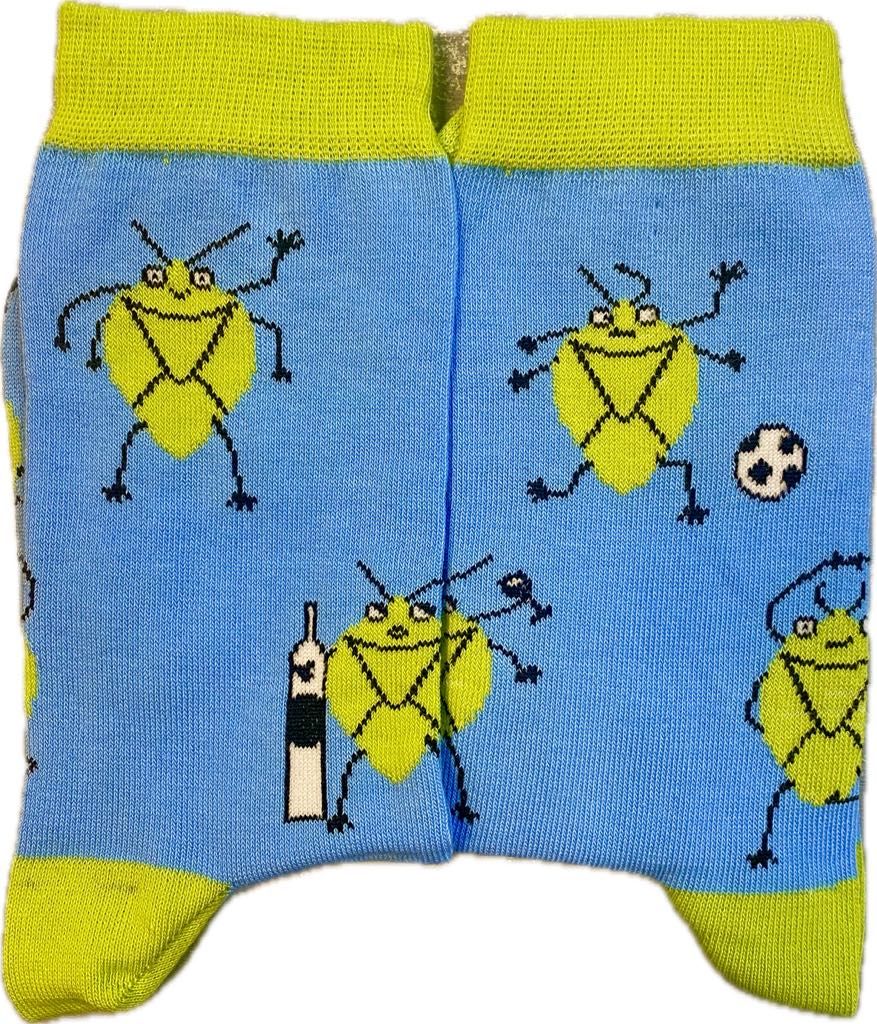 Yvonne poloska unisex mintás zokni